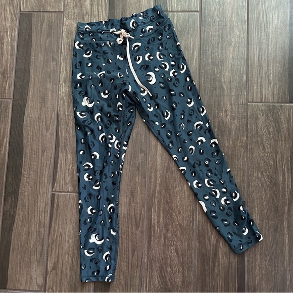 The Upside Mountain Leo Midi Leggings in Peacock Blue Sz M - Picture 2 of 6
